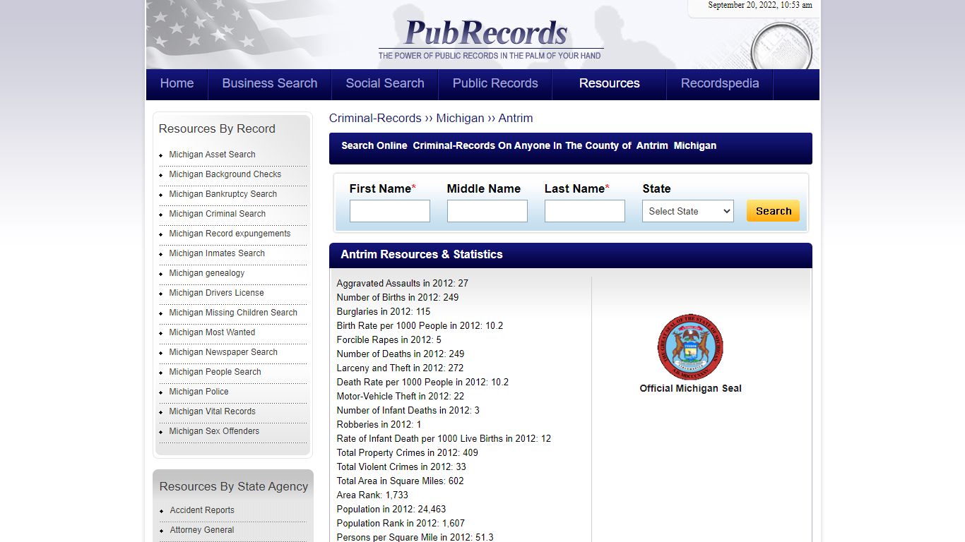 Antrim County, Michigan Criminal Records - Pubrecords.com